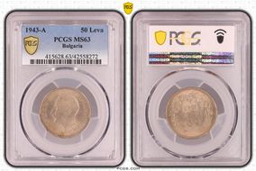 1943-A 50 Leva KM-48a MS63