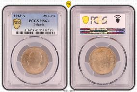 1943-A 50 Leva KM-48a MS63