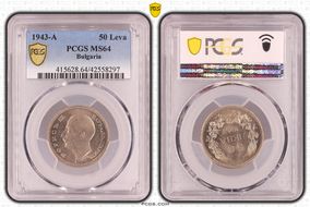 1943-A 50 Leva KM-48a MS64