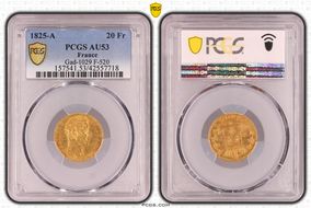 1825-A 20 Fr Gad-1029 F-520 AU53