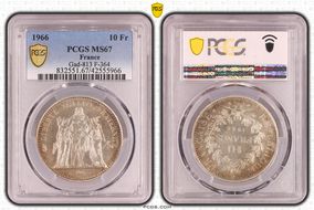 1966 10 Fr Gad-813 F-364 MS67