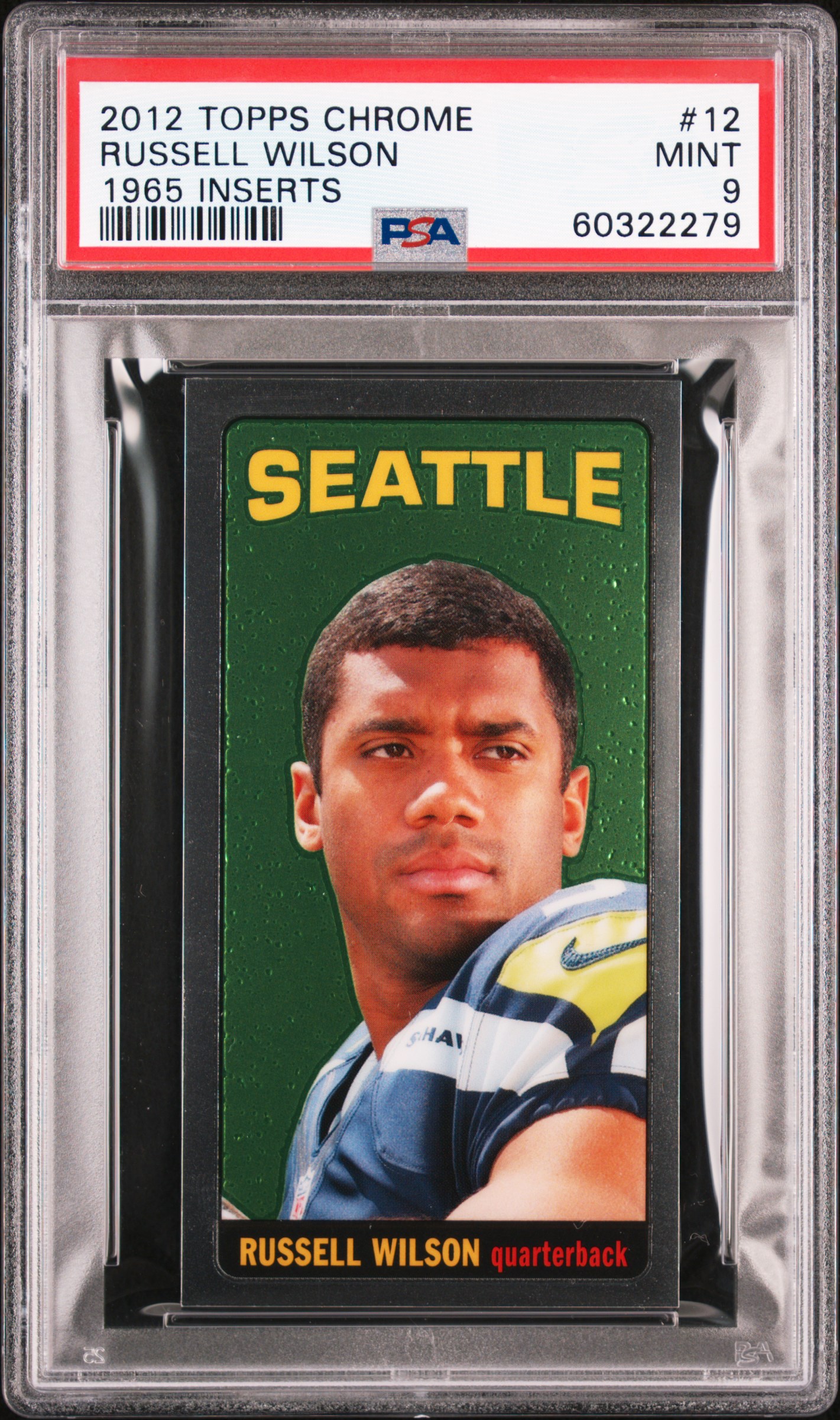 2012 Topps Chrome 1965 Inserts #12 Russell Wilson Rookie Card – PSA MINT 9