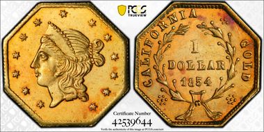 1854 G$1 BG-532 MS64