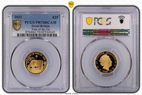 2021 £25 Year of the Ox PR70DCAM