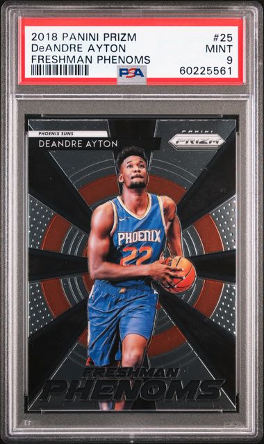 2018 Panini Prizm Freshman Phenoms #25 Deandre Ayton PSA 9 on