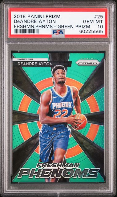 2018 Panini Prizm Freshman Phenoms Green Prizm 25 Deandre Ayton