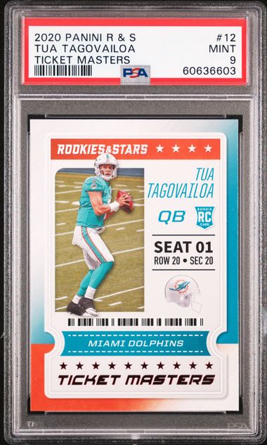 2021 Panini Contenders Tua Tagovailoa Season Ticket #60 Miami Dolphins