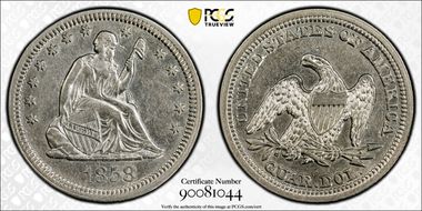 1858 25C AU53
