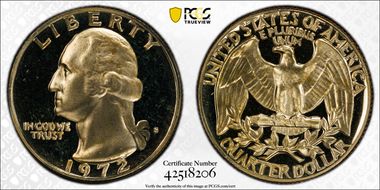 1972-S 25C PR69DCAM