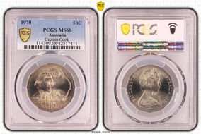 1970 50C Captain Cook MS68