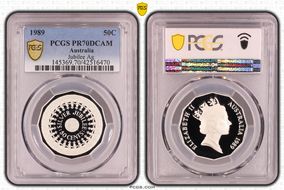 1989 50C Jubilee Ag PR70DCAM