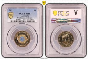 2021 $1 Centenary of Rotary MS67