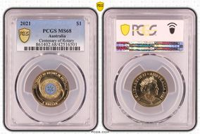 2021 $1 Centenary of Rotary MS68