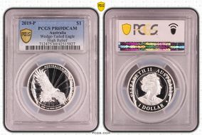 2019-P $1 Wedge-Tailed Eagle High Relief PR69DCAM