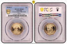 2018-S $1 Convict Era 1788-1868 Privy MS68