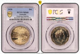 2020 50C Waltzing Matilda MS68