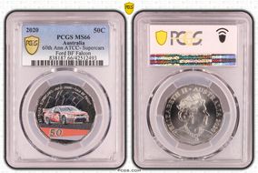 2020 50C 60th Ann ATCC- Supercars Ford BF Falcon Colorized MS66