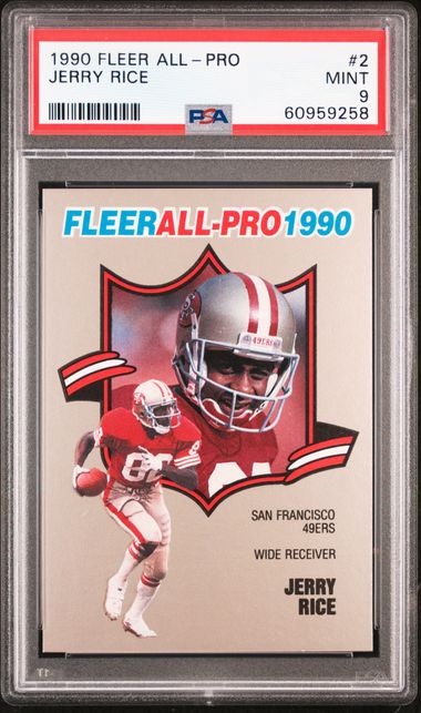 Sold at Auction: Jerry Rice Fleer 1990 Signed Card