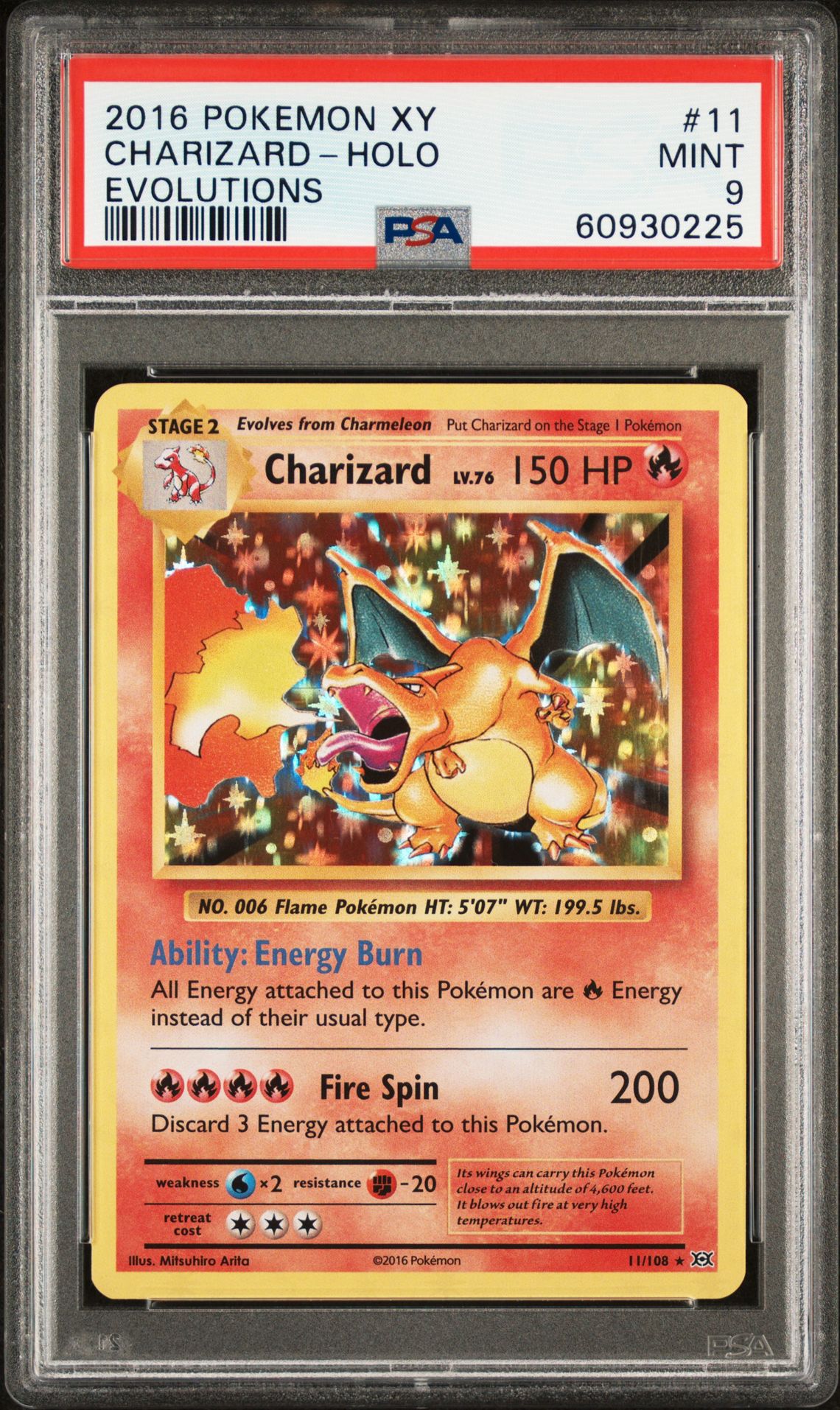 2016 Pokemon XY Evolutions Base #11 Charizard-Holo front