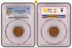 1909-S 1C Lincoln XF45BN