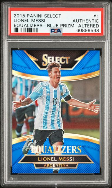 2015 Panini Select Equalizers Blue Prizm 1 Lionel Messi