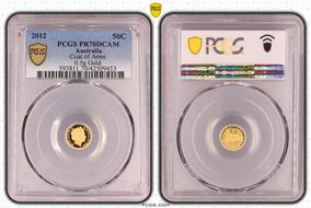 2012 50C Coat of Arms  0.5g Gold PR70DCAM