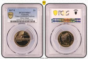 2017-S $1 Trans-Australian Railway Privy Mark MS67