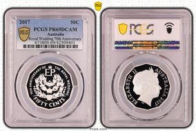 2017 50C Royal Wedding 70th Ann. Ag PR69DCAM
