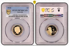 2018 $2 30th Anniversary Designed by Ian Rank-Broadley Effigy PR70DCAM