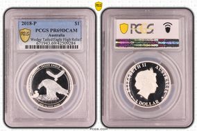 2018-P $1 Wedge Tailed Eagle High Relief PR69DCAM