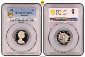1971 10C PR69DCAM