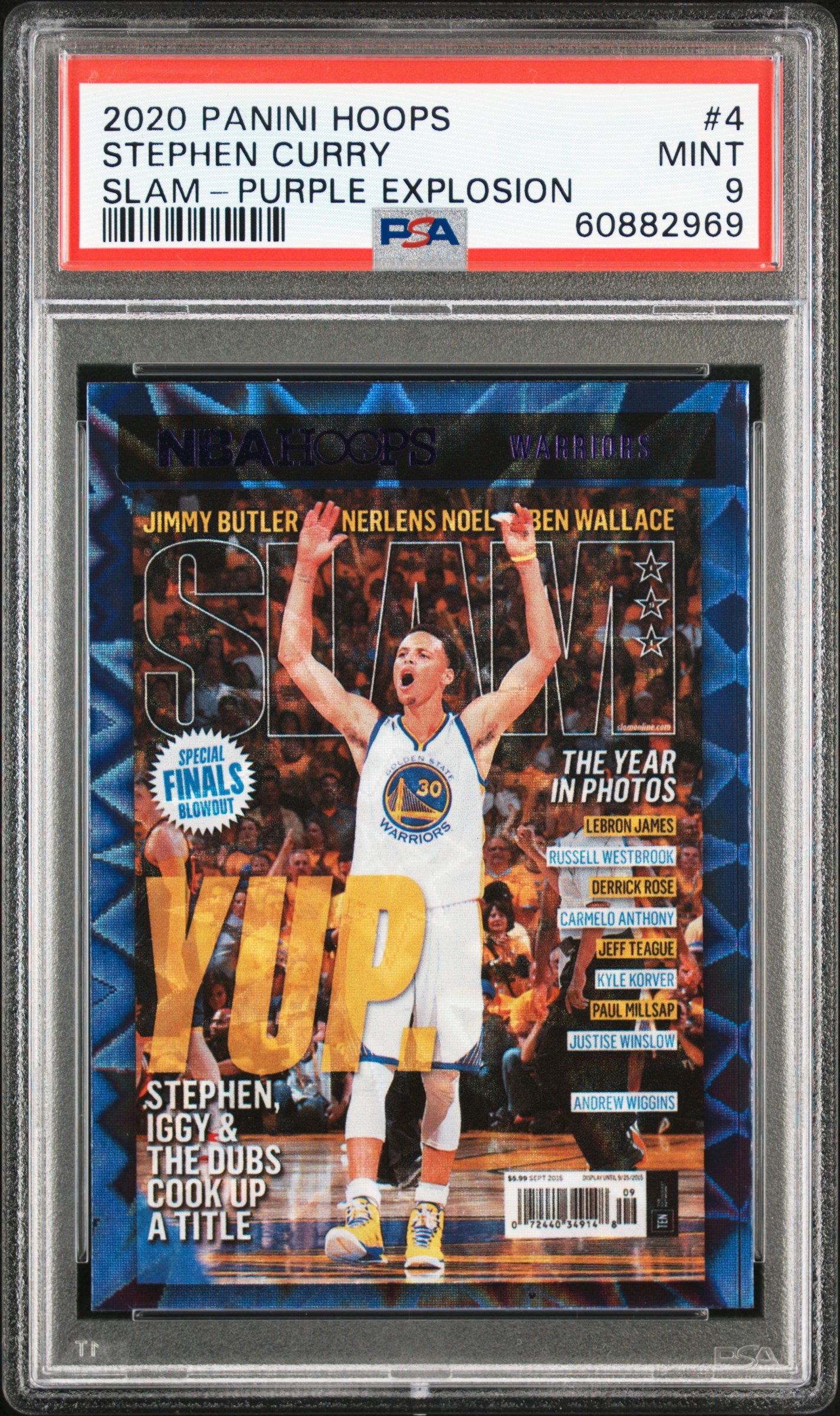 Stephen Curry 2020 Hoops SLAM - Purple Explosion PSA 9 Price Guide