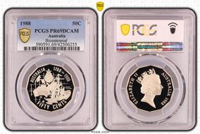 1988 50C Bicentennial PR69DCAM