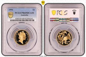 1991 $1 PR69DCAM