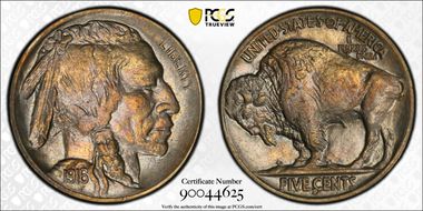 1916-D 5C AU58