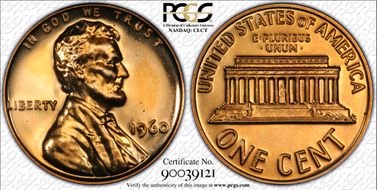 1960 1C Large/Small Date PR67RD