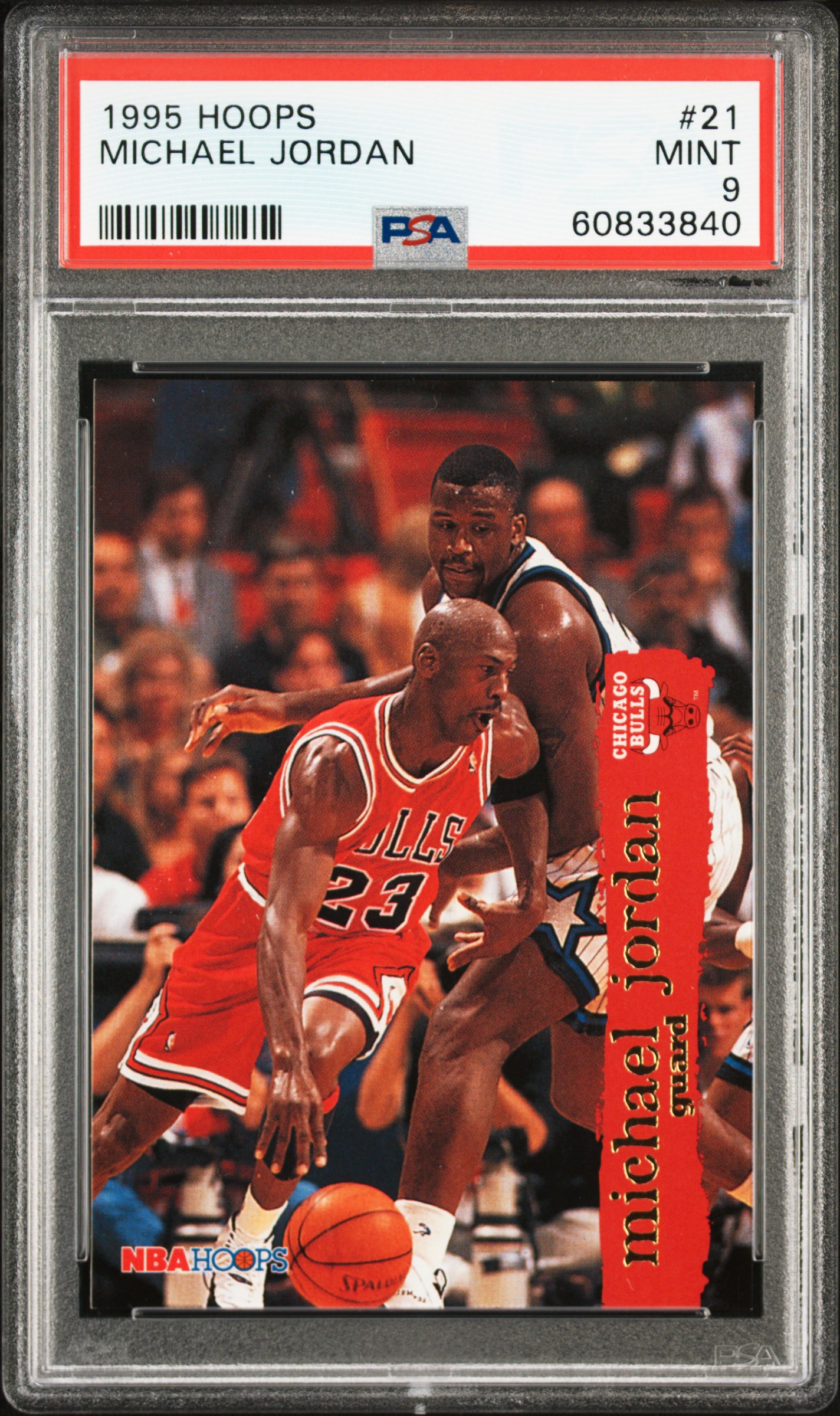 1995-96 Hoops #21 Michael Jordan – PSA MINT 9