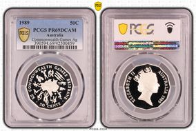 1989 50C Commonwealth Games Ag PR69DCAM