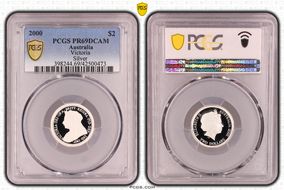 2000 $2 Victoria  Silver PR69DCAM