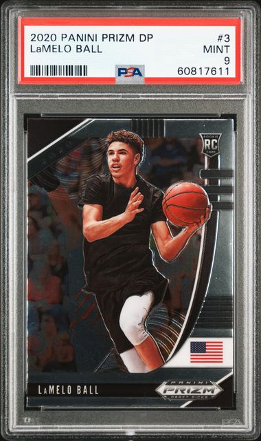 2020 Panini Prizm Draft Picks 3 Lamelo Ball PSA 9 on Goldin Auctions