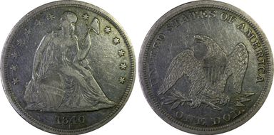 1840 $1 VF35