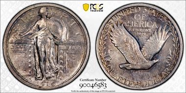 1916 P25C J-1796a/1988 PR50