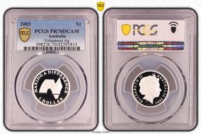 2003 $1 Volunteers Ag PR70DCAM