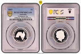2003 $1 Volunteers Ag PR70DCAM