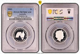 2003 $1 Volunteers Ag PR70DCAM