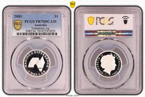2003 $1 Volunteers Ag PR70DCAM