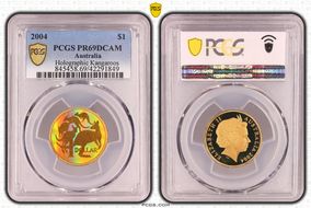 2004 $1 Holographic Kangaroos PR69DCAM