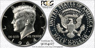 1964 50C Accented Hair PR67CAM