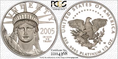 2005-W $50 Statue of Liberty PR69DCAM