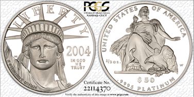 2004-W $50 Statue of Liberty PR69DCAM